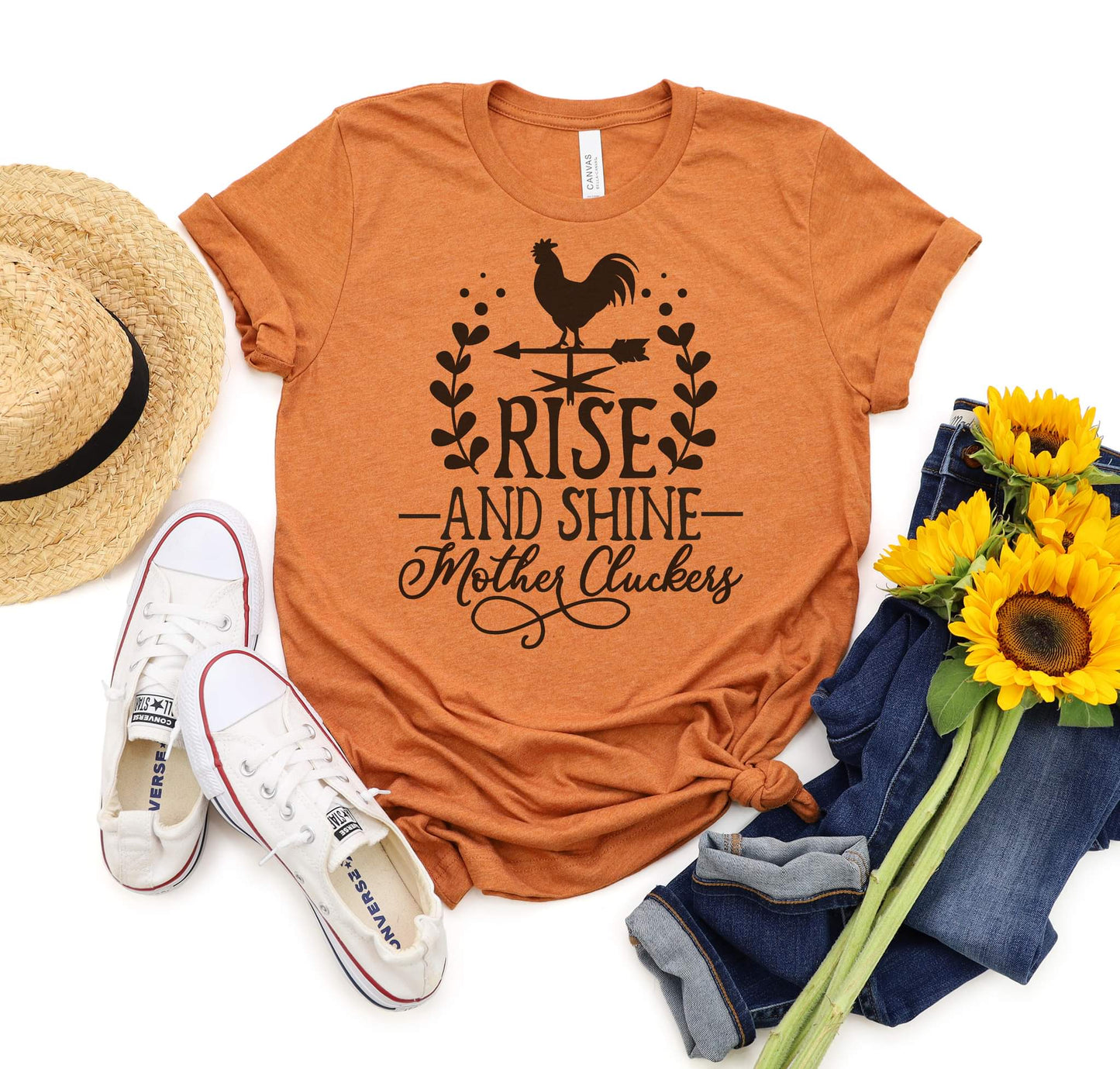 Rise and Shine Mother Cluckers Graphic Tee