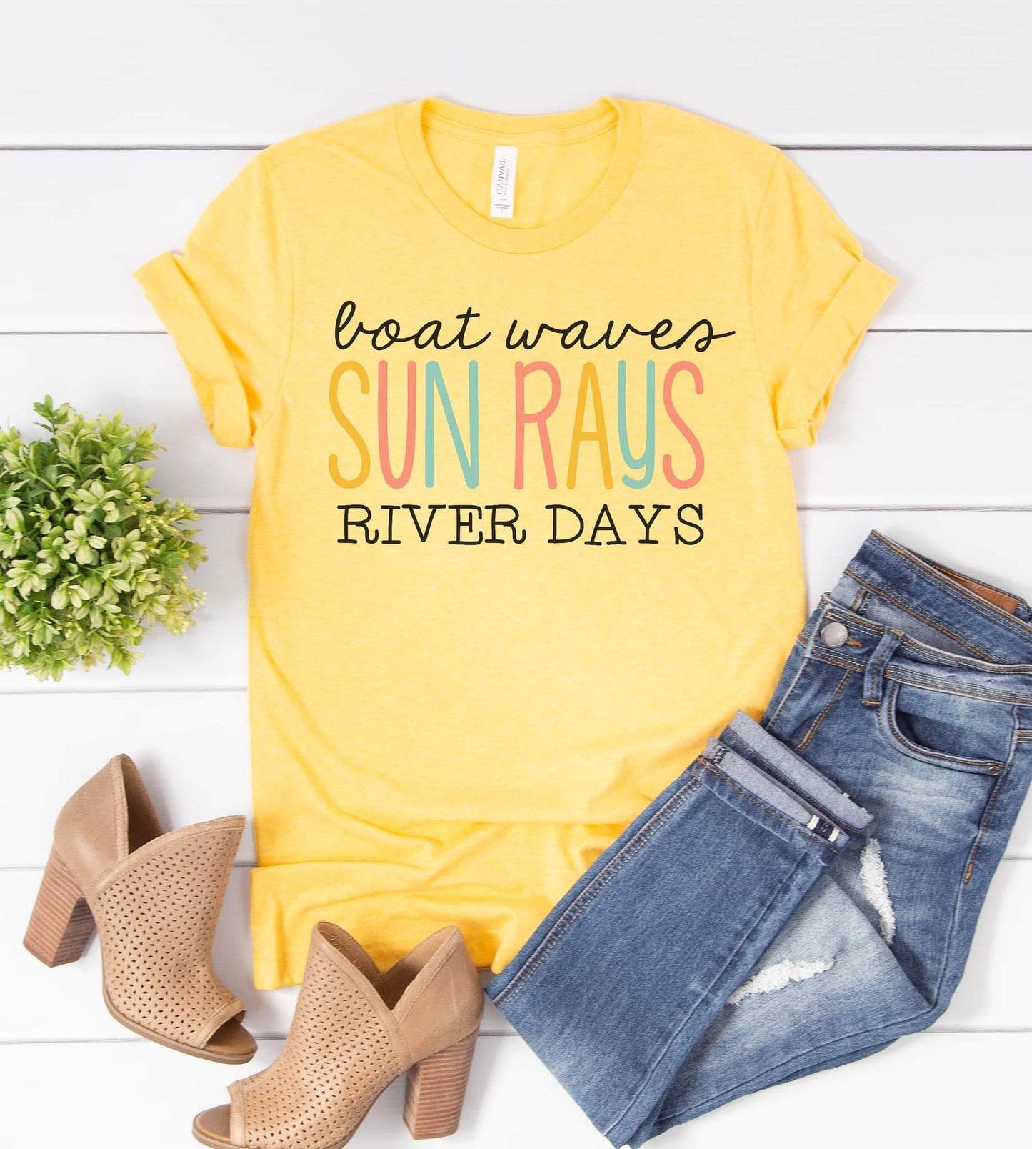 Boat Waves River Days Graphic Tee