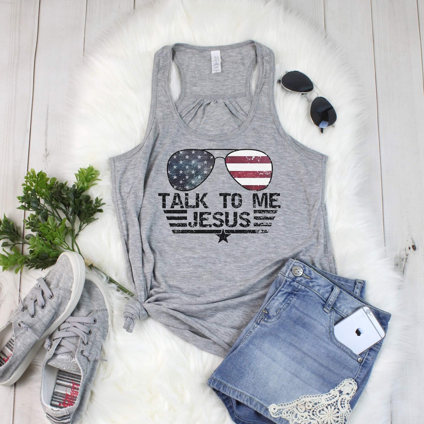 Talk To me Jesus Graphic Tank