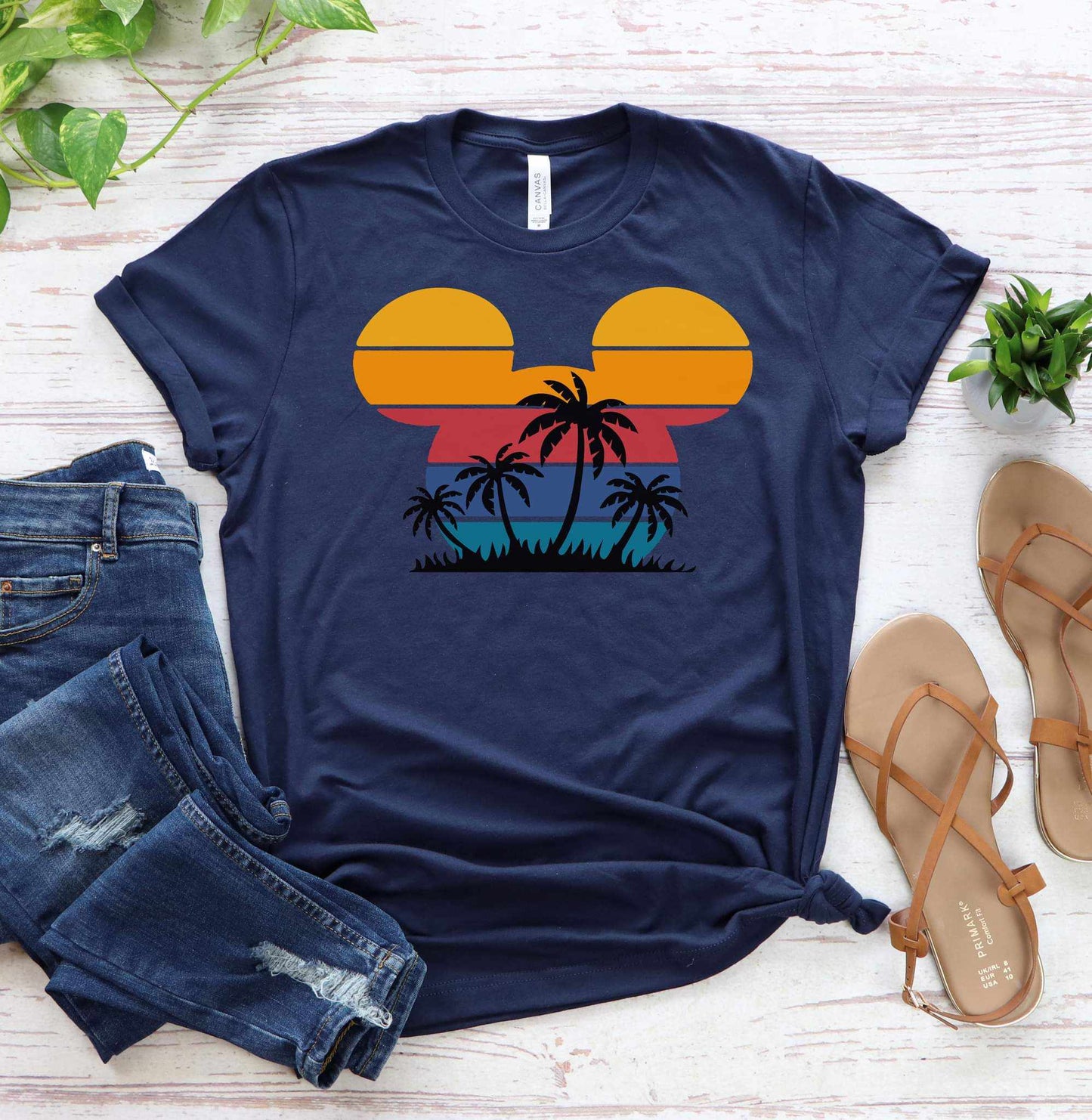 Mouse Head Sunset Graphic Tee