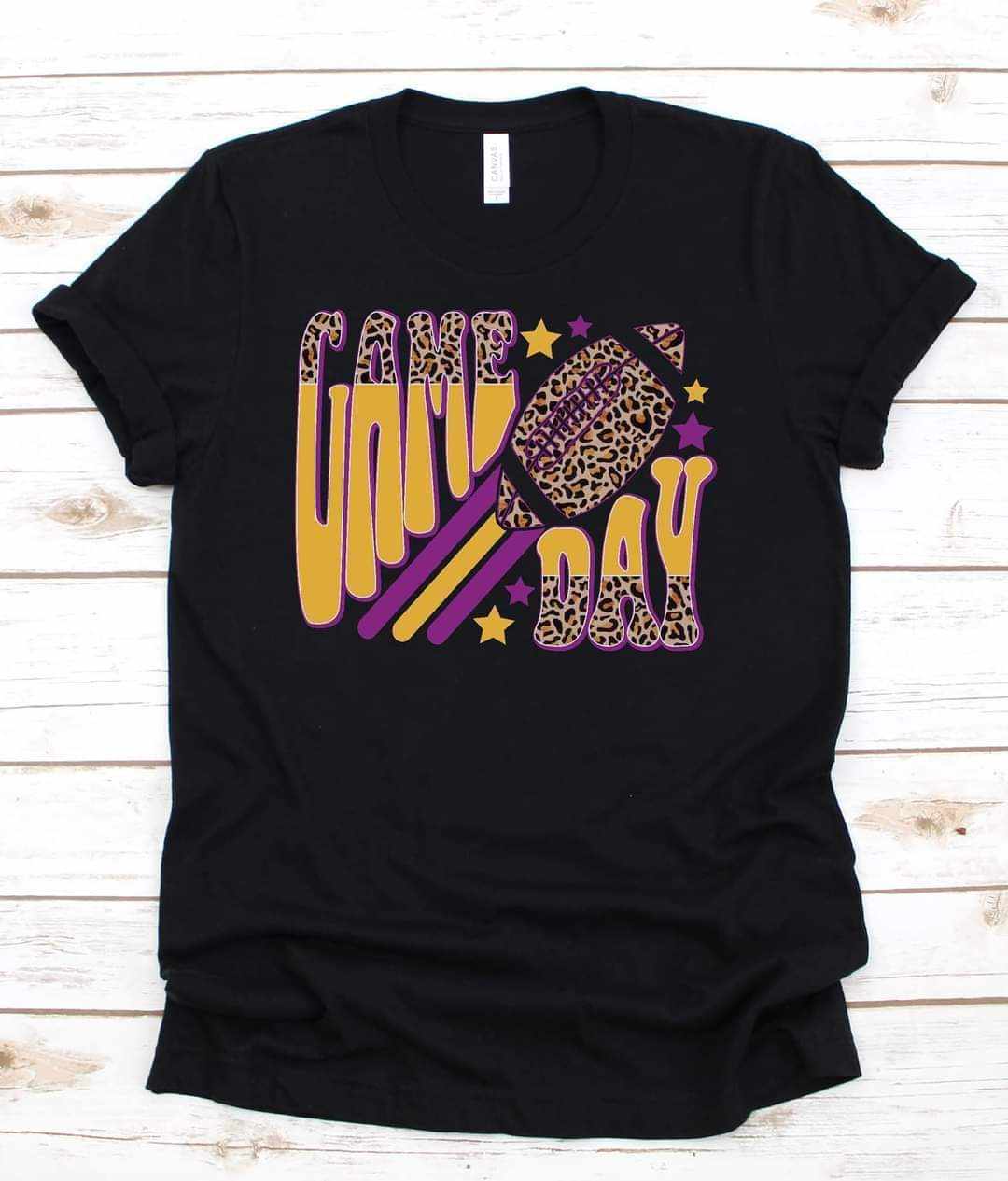 Game Day Leopard Football Graphic Tee