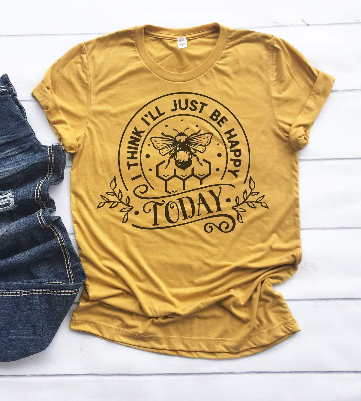 I think I'll Just Be Happy Today Graphic Tee