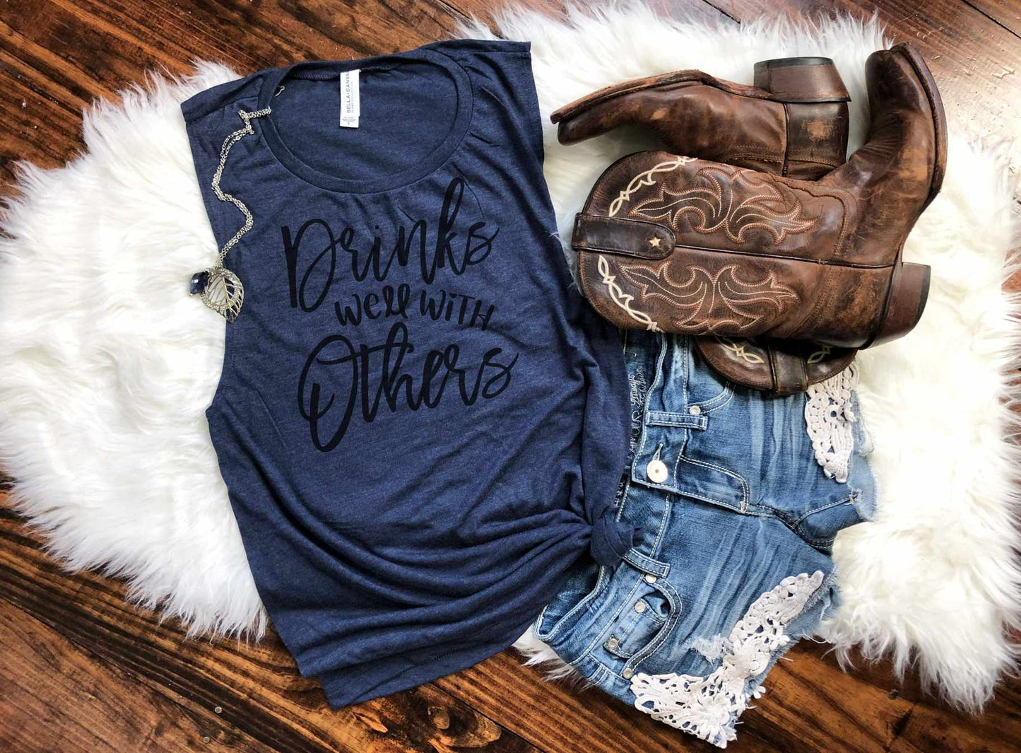 Drinks Well with Others Graphic Tank Tee