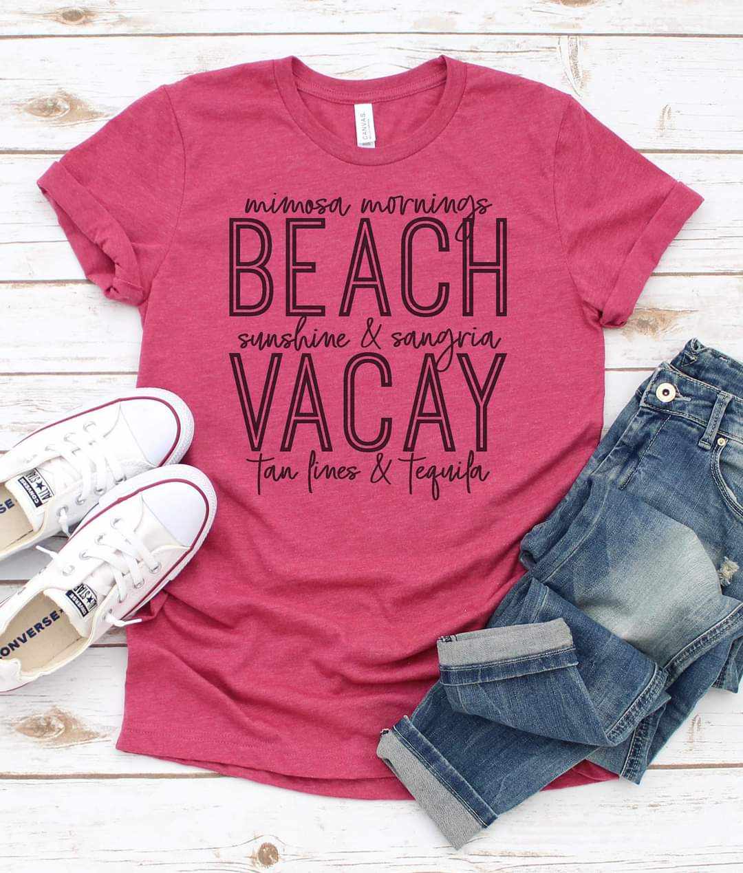 Mimosa Mornings Beach Vacay Graphic Tee