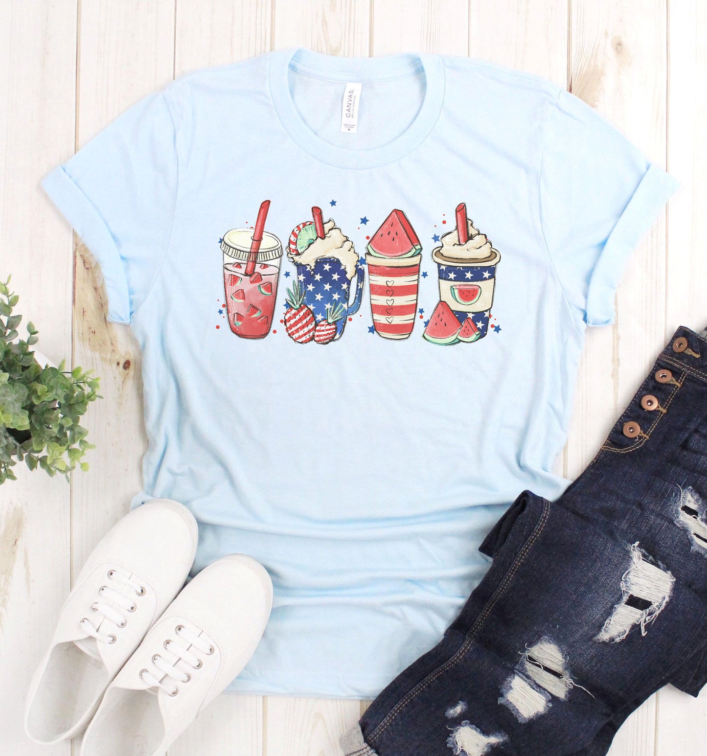 Watermelon Latte Drinks Graphic Tee