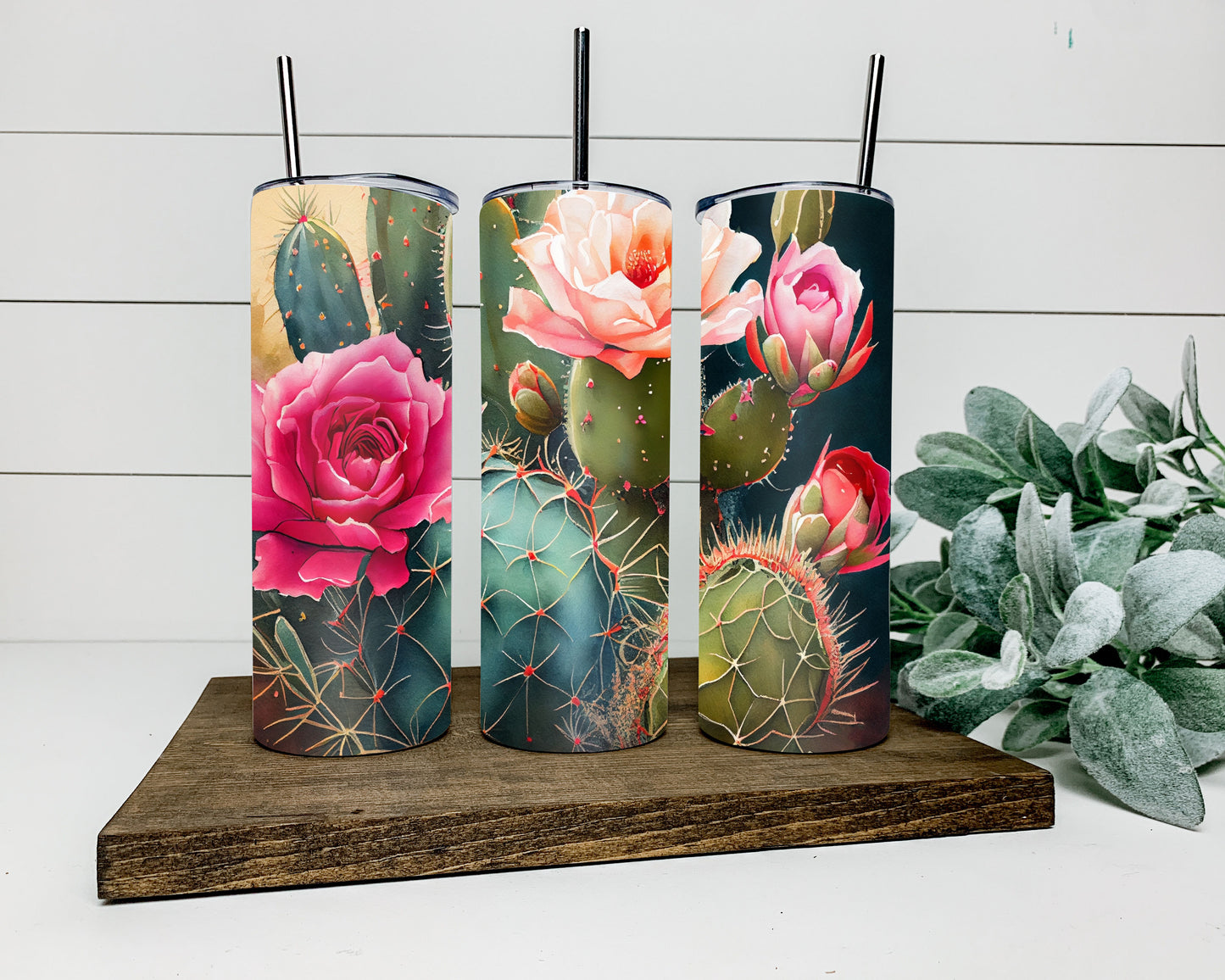 Roses and Cactus Tumbler