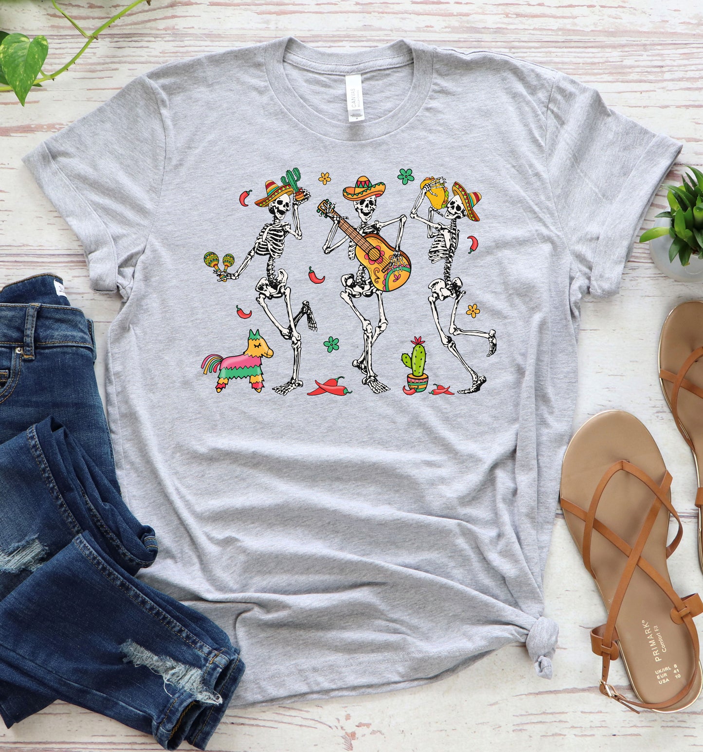 Cinco De Mayo Skeletons Graphic Tee