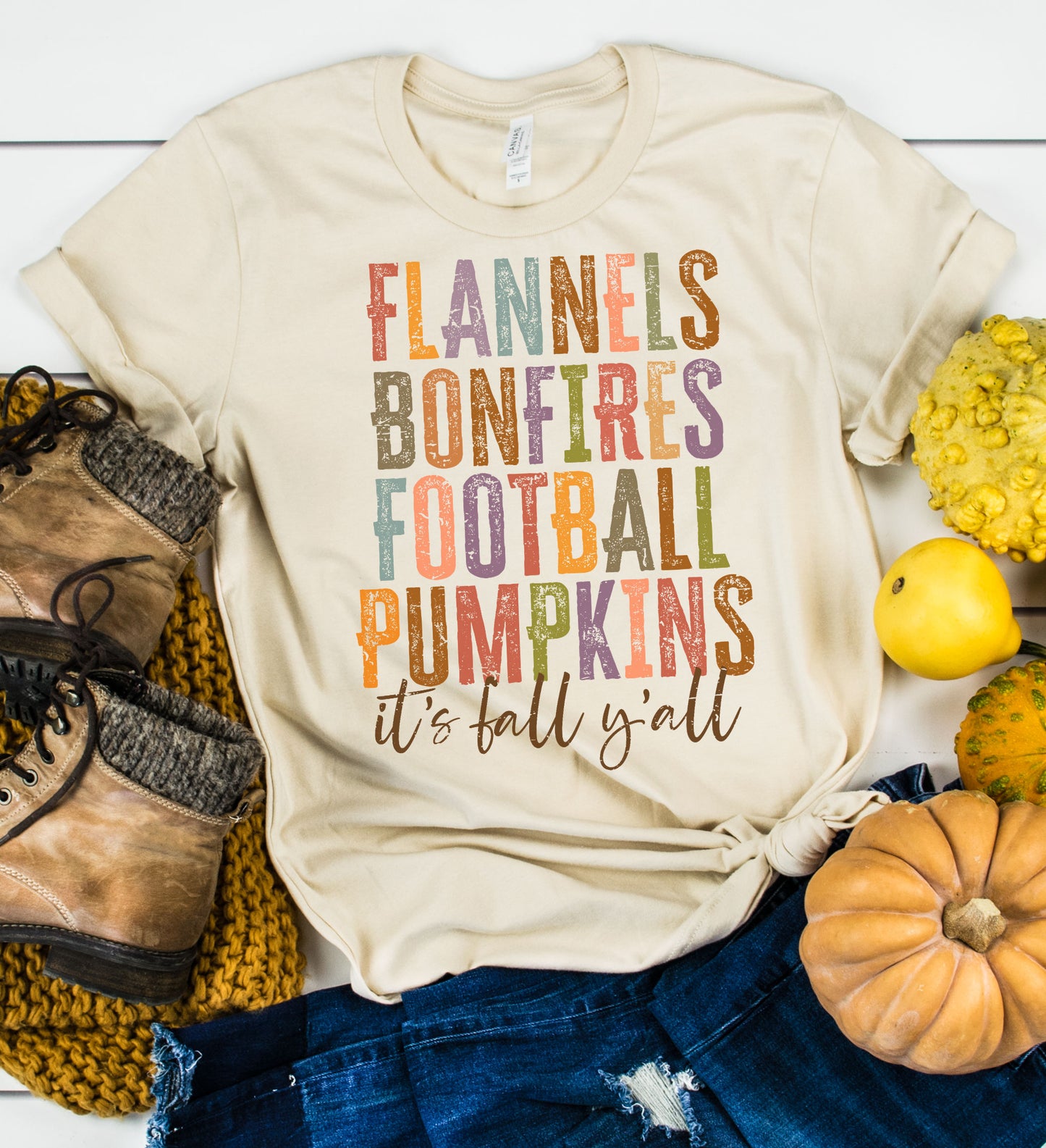 Flannels Bonfires Football Graphic Tee