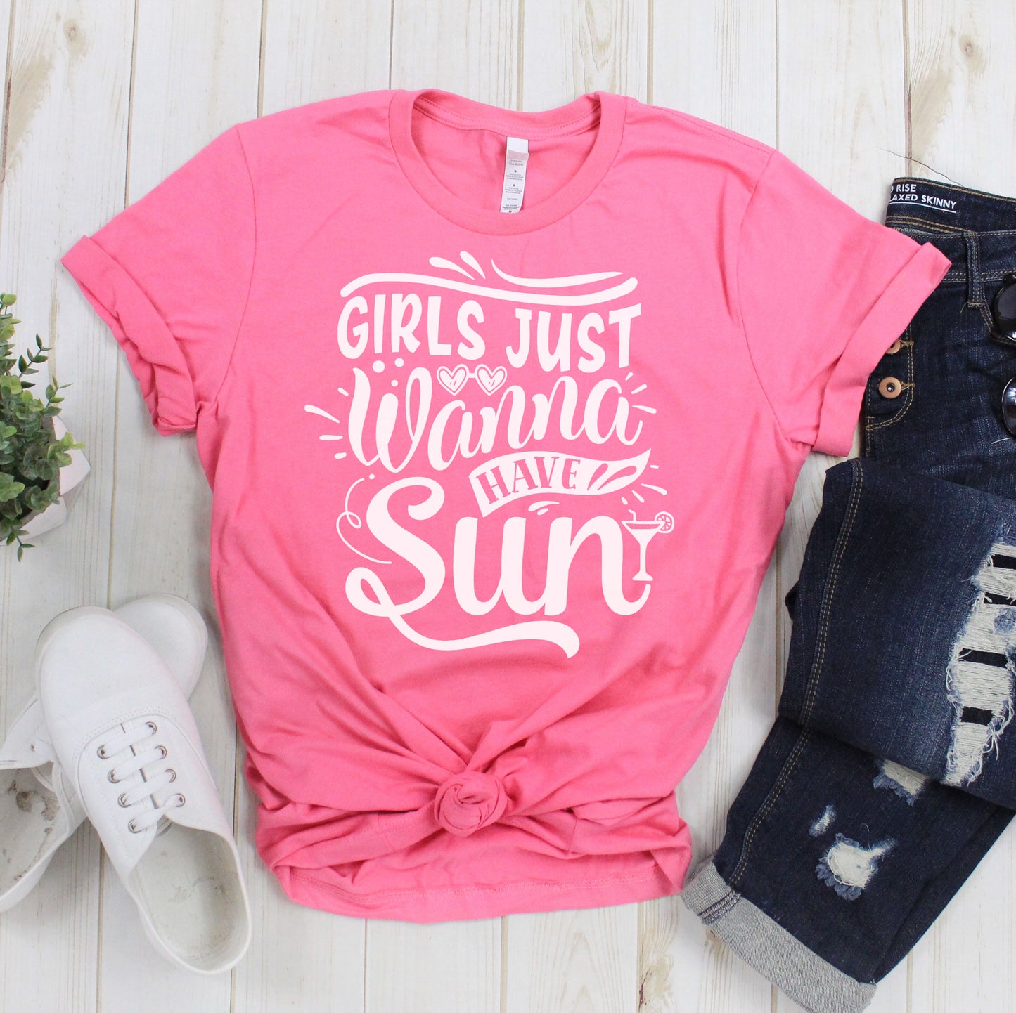 Girls Just Wanna Have Sun Graphic Tank