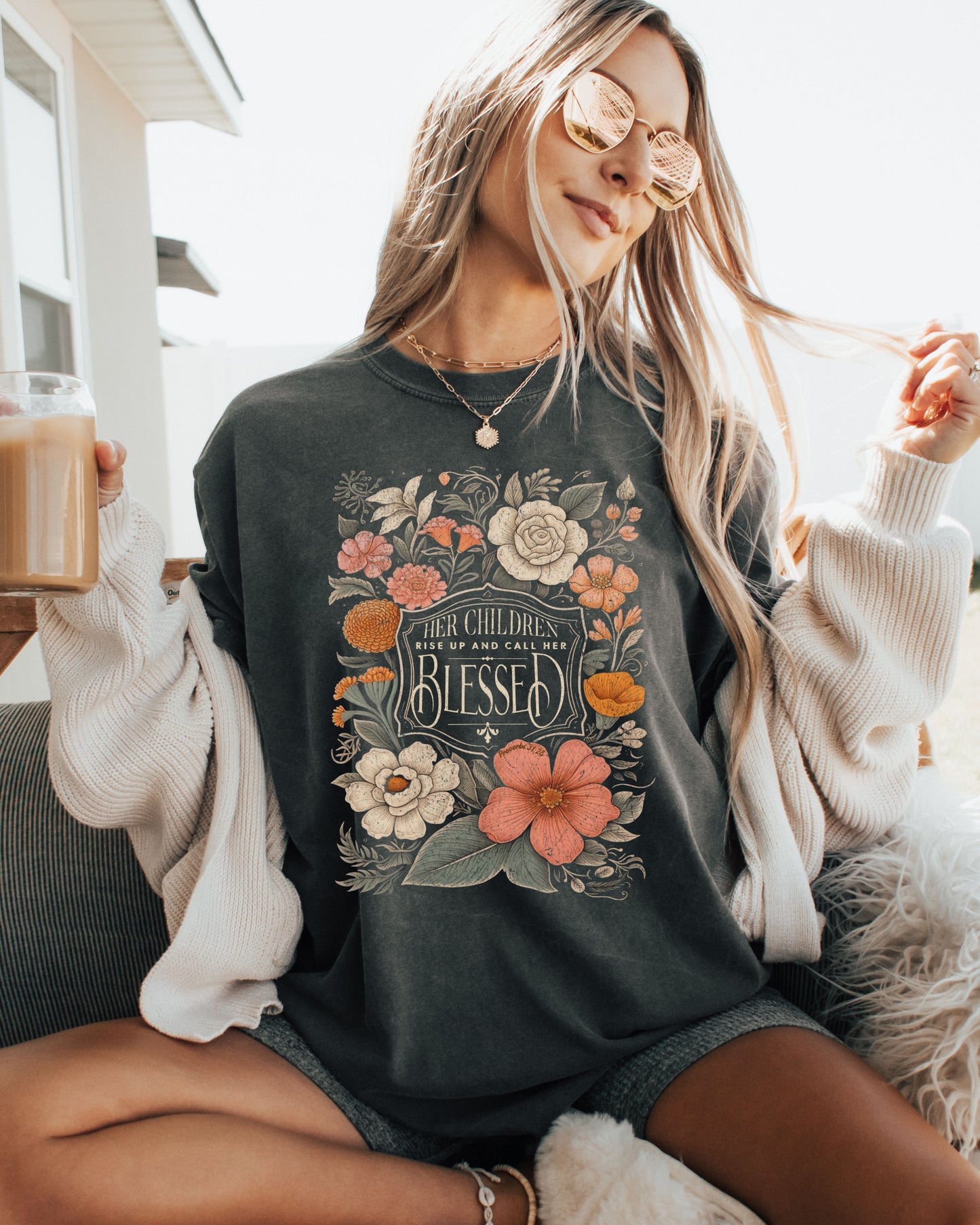 Her Children Rise up and call her Blessed Graphic Tee