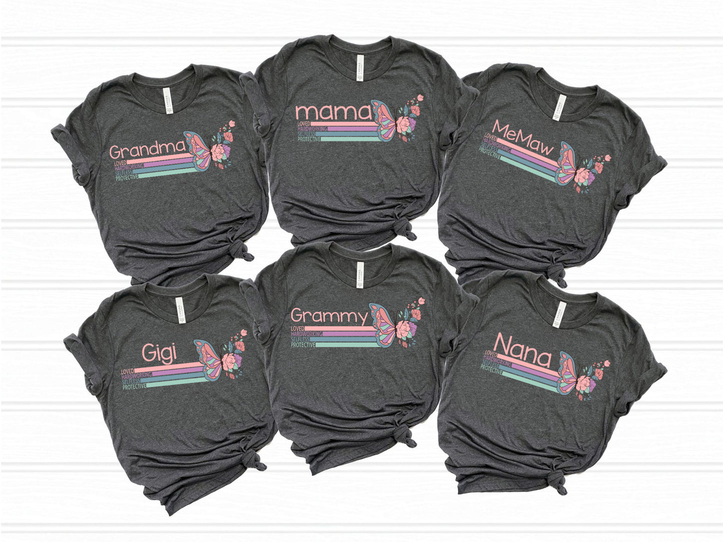 Personalized Mothers Day Butterfly Graphic Tee