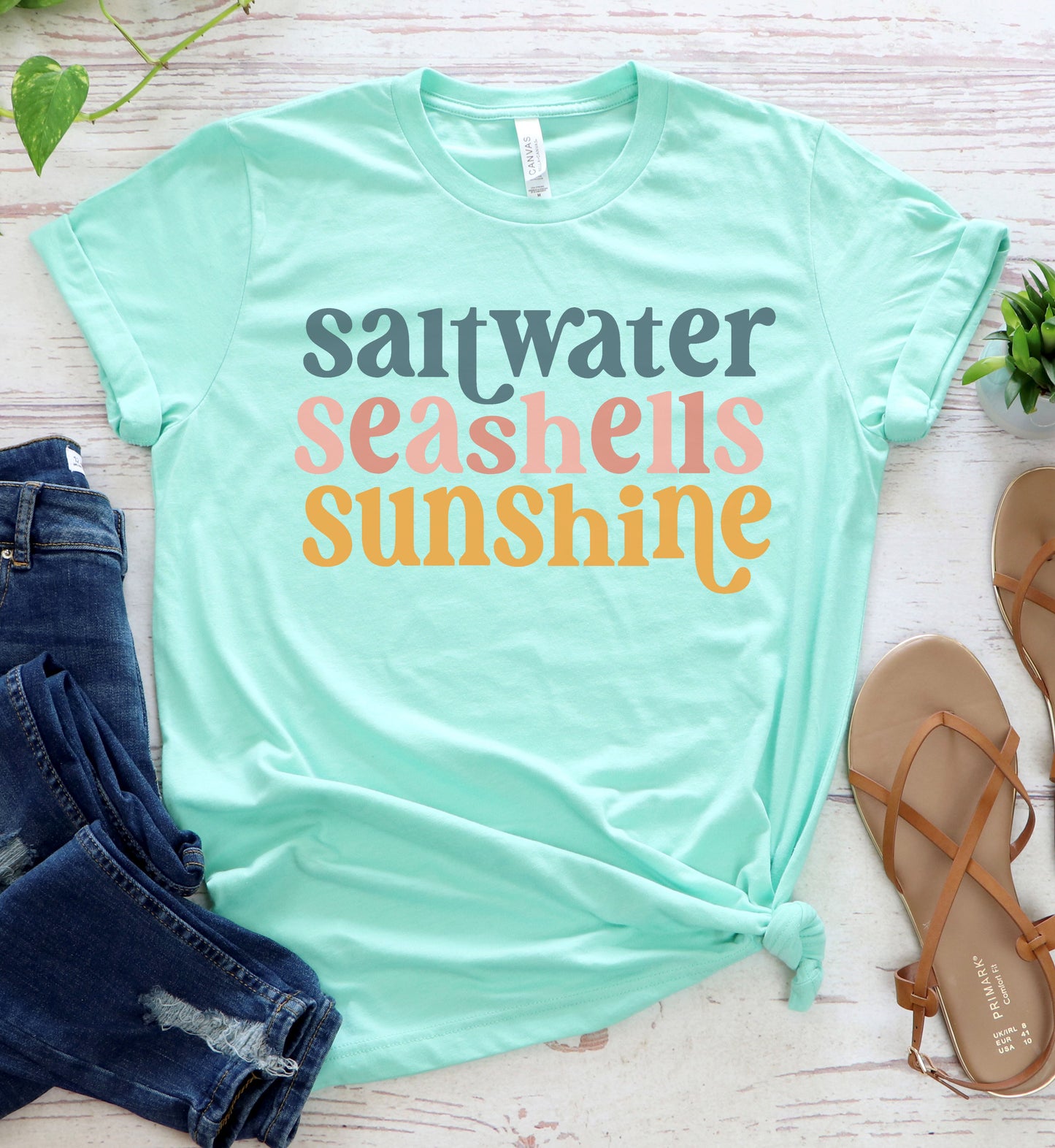 Saltwater Seashells Sunshine Graphic Tee