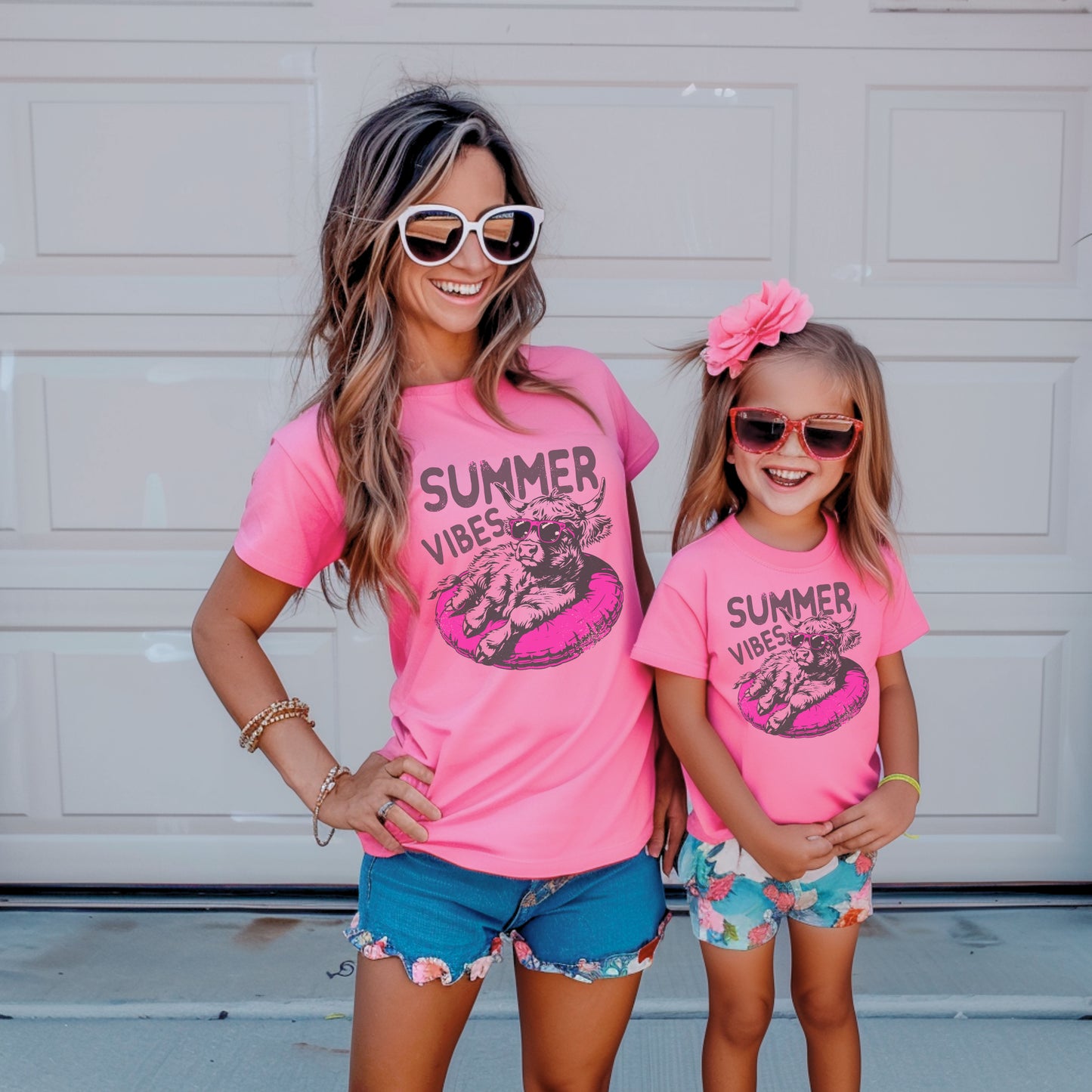 Summer Vibes Hyland Cow Graphic Tee