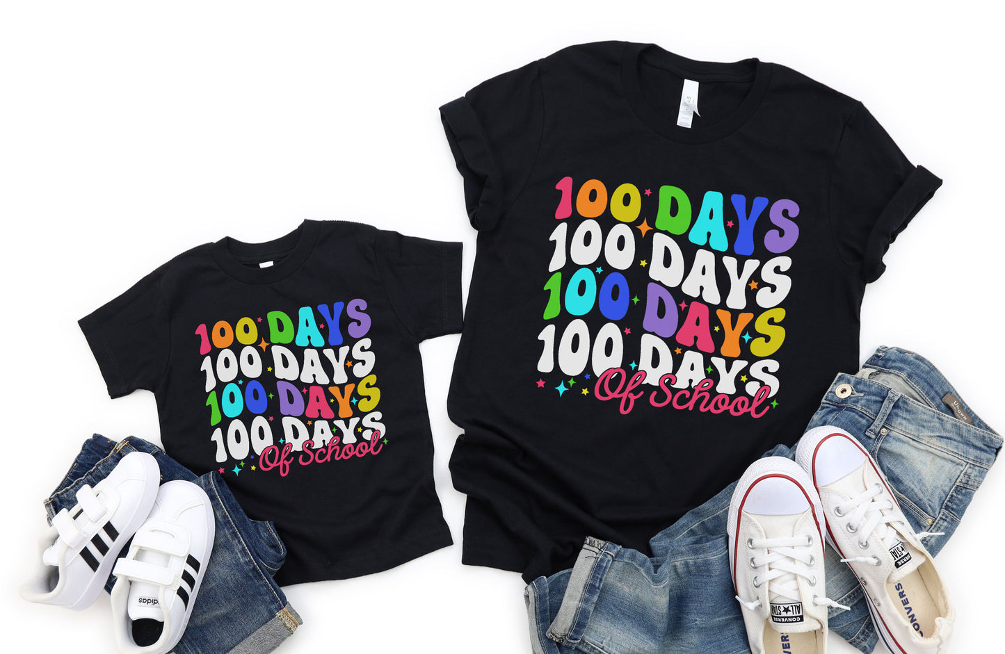 Wavy 100 Days of School Graphic Tee