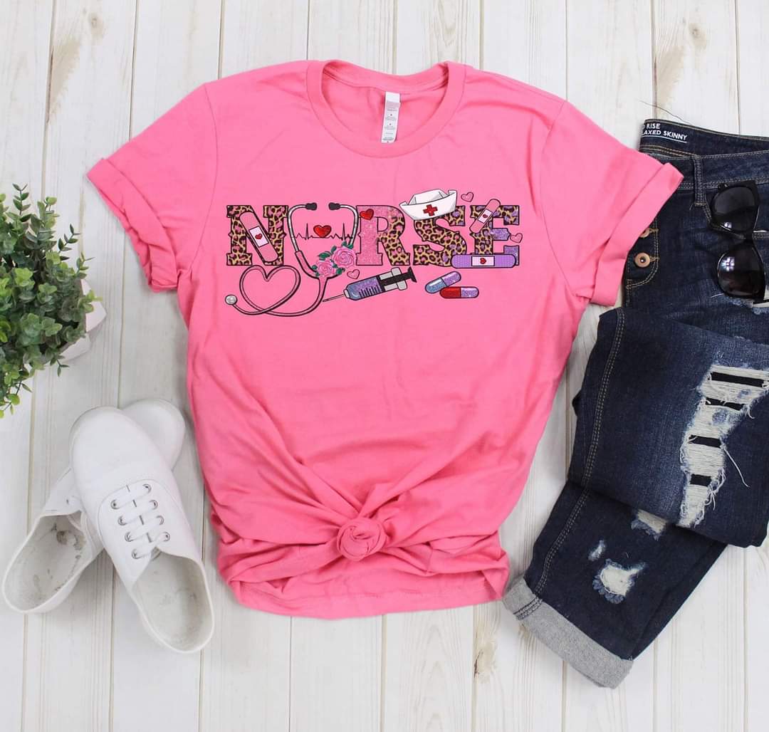 Valentine Nurse graphic tee