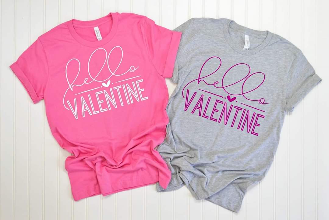 Hello Valentine graphic tee