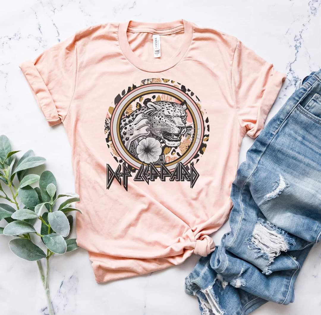 Leopard Hair Band Graphic Tee