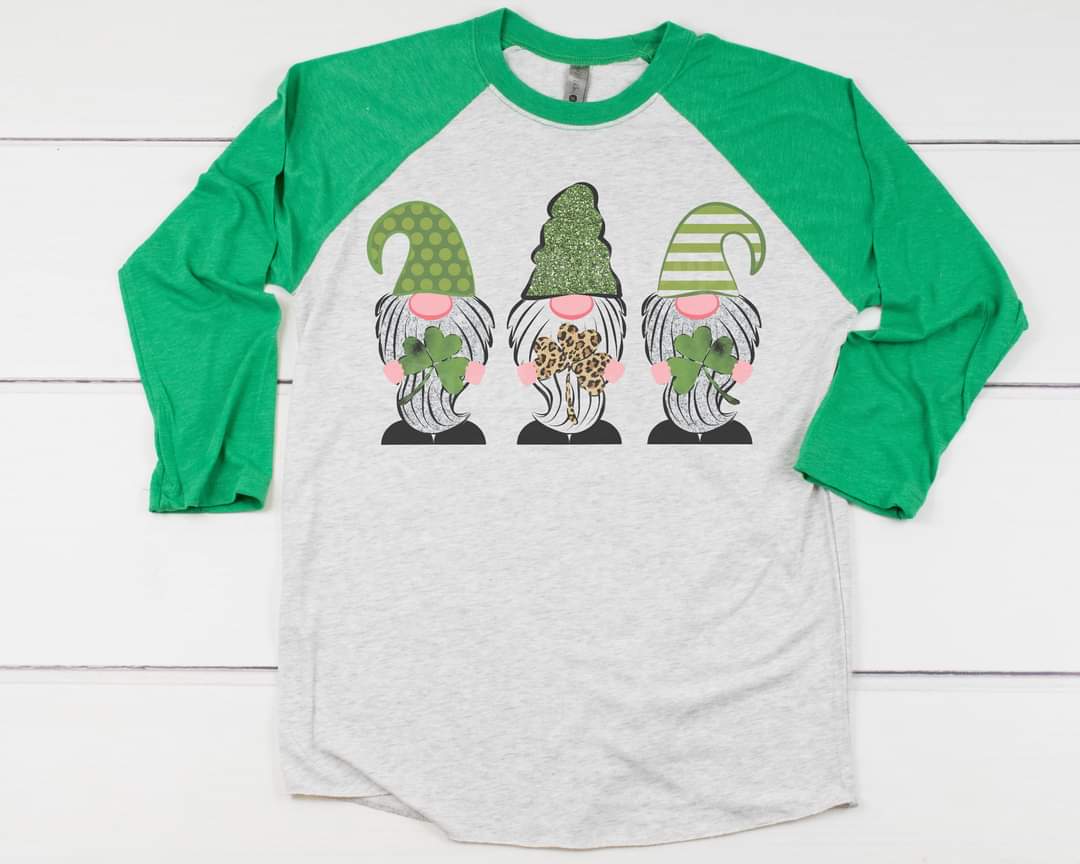 St. Patricks's Day Gnomes Raglan