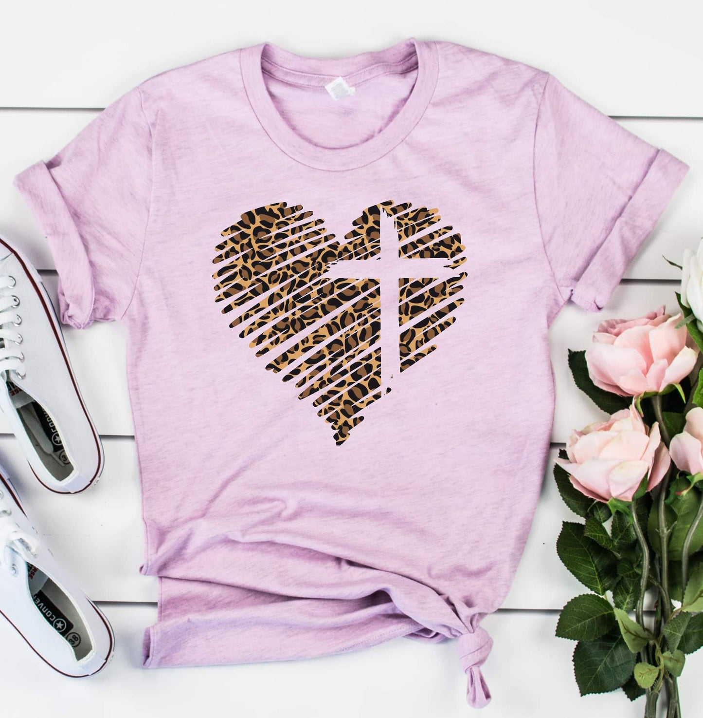 Leopard Heart Graphic Tee