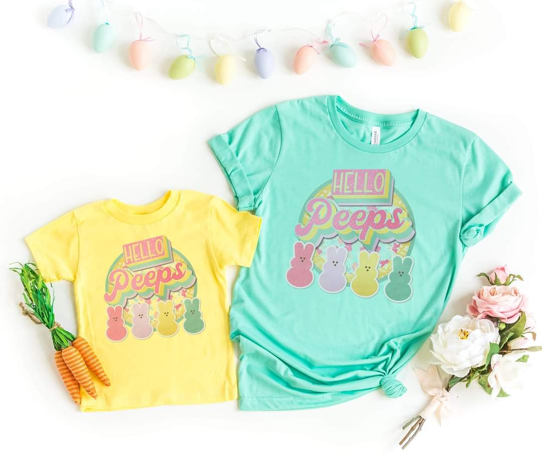 Hello Bunny Matching Graphic Tee