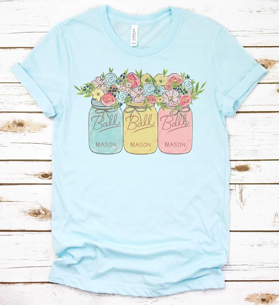 Spring Jar Flowers Graphic Tee