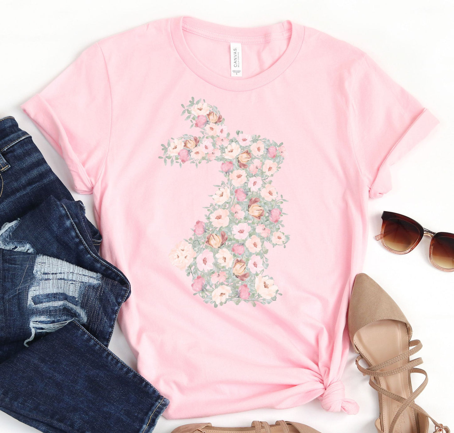 Flower Bunny Graphic Tee