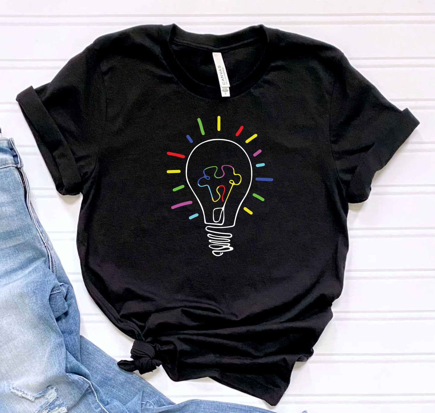 Autism Light Bulb Graphic Tee