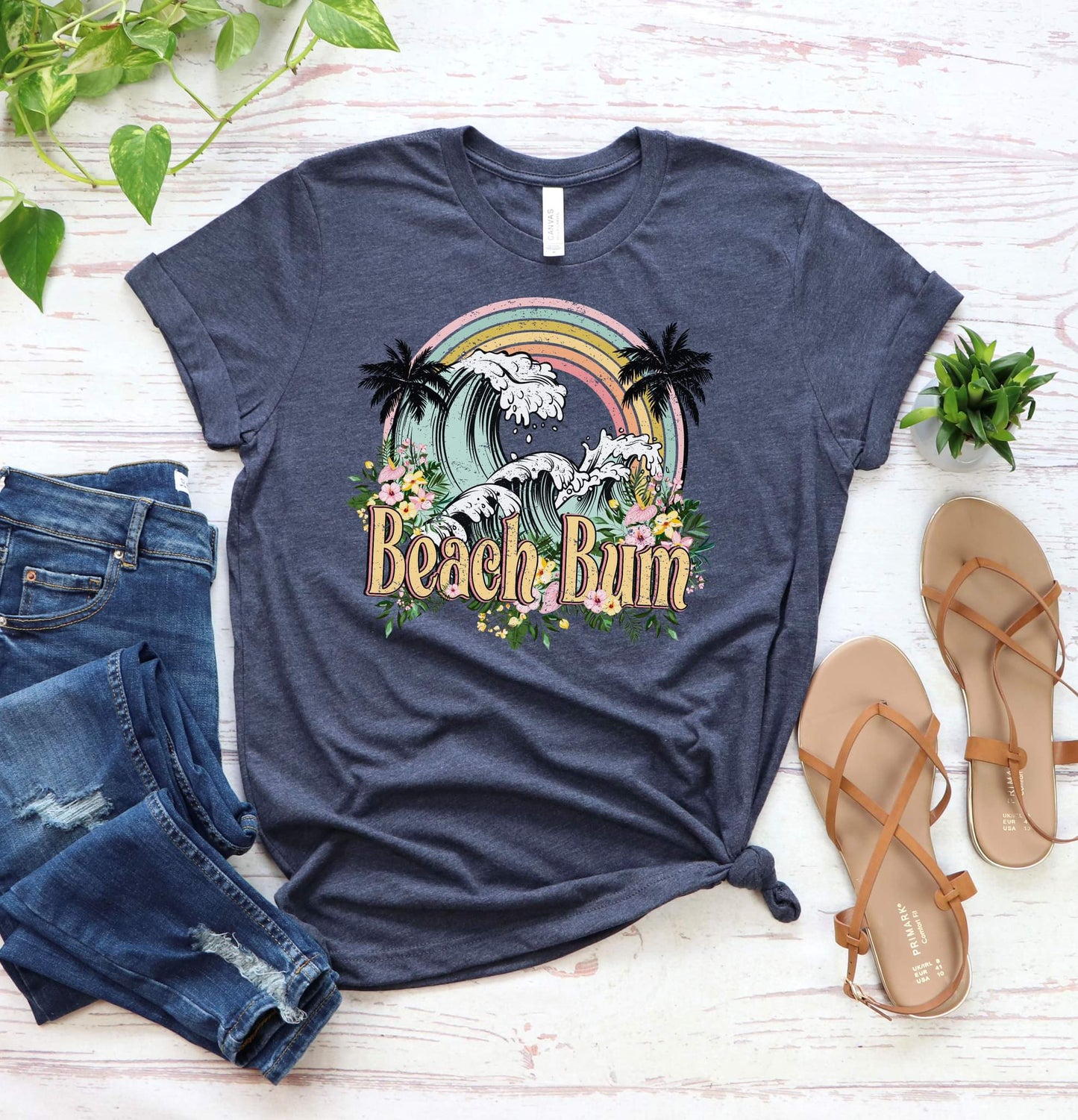 Beach Bum Rainbow Graphic Tee