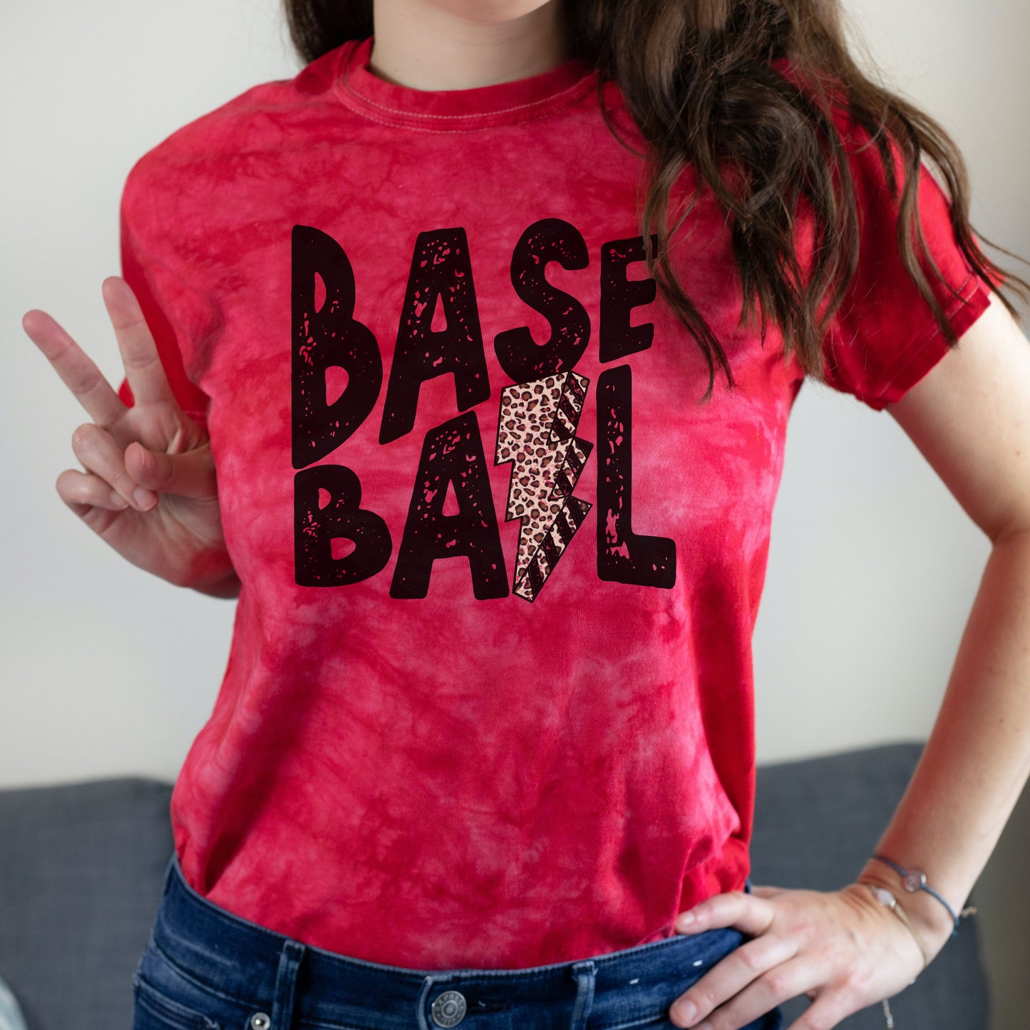 Baseball Lighting Bolt Graphic Tee