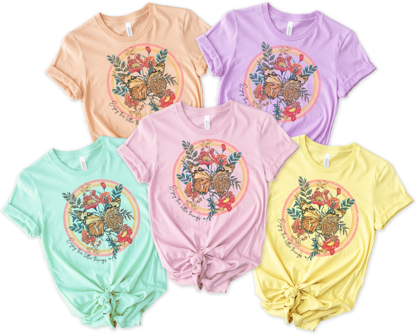 Enjoy The Little Things Floral Graphic Tee