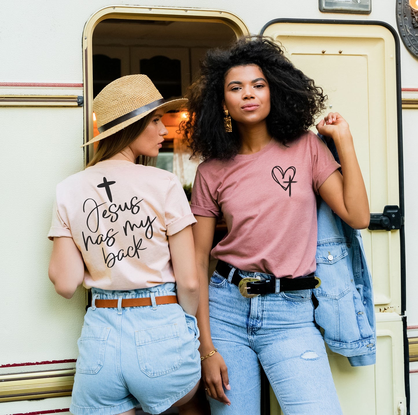 Jesus Has My Back Graphic Tee