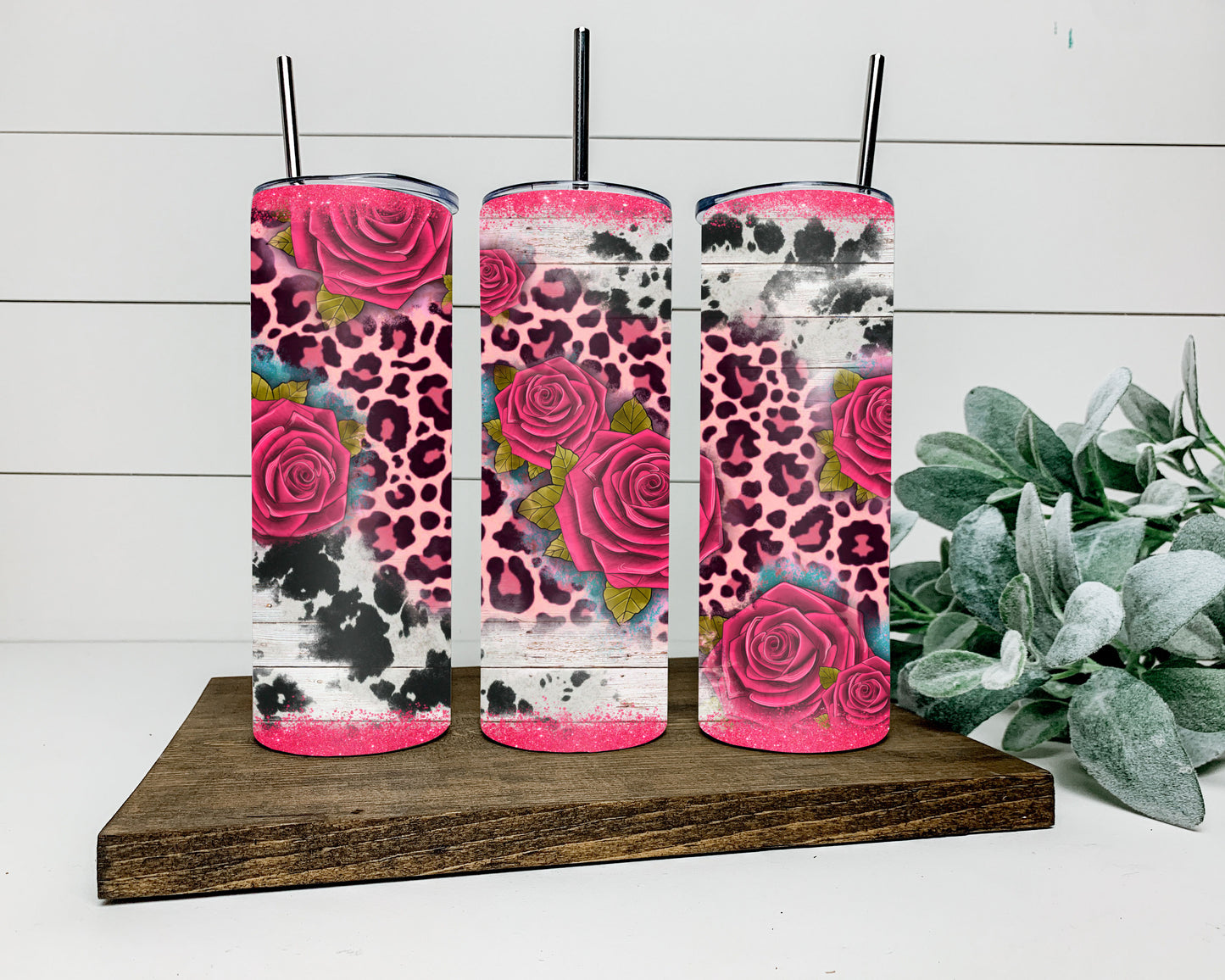Leopard Roses Tumbler