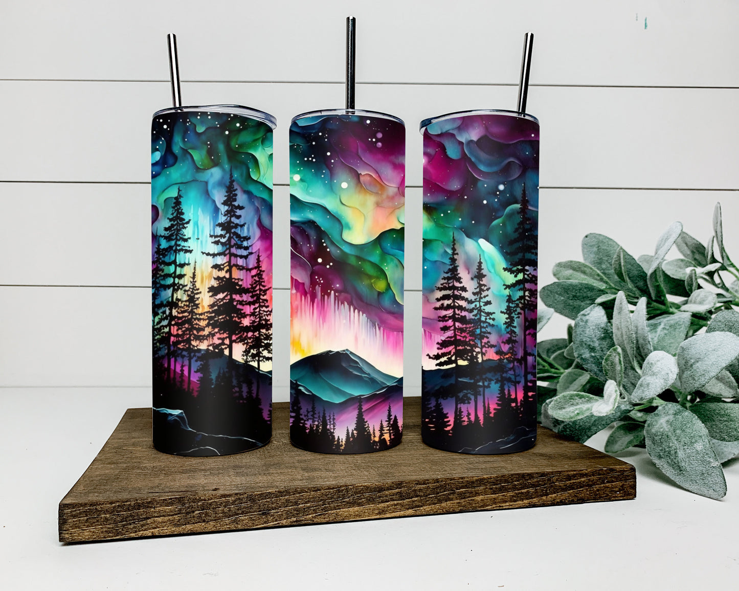 Mountain Northern Lights Tumbler