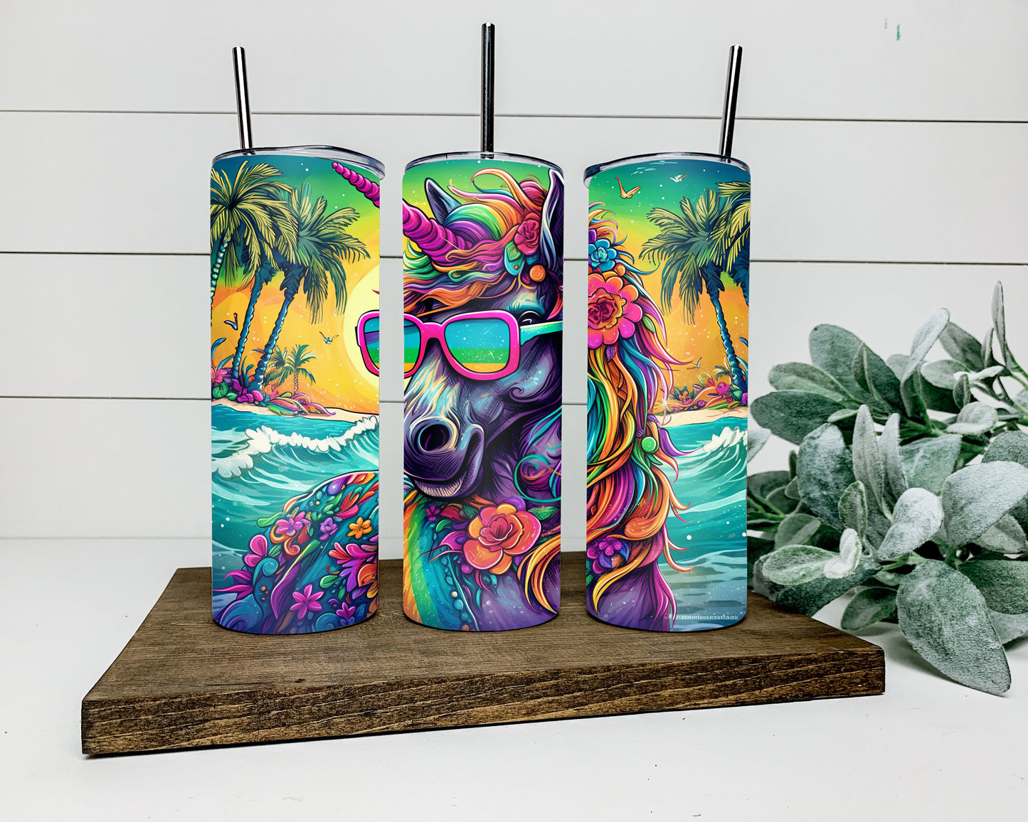 Neon Unicorn Tumbler