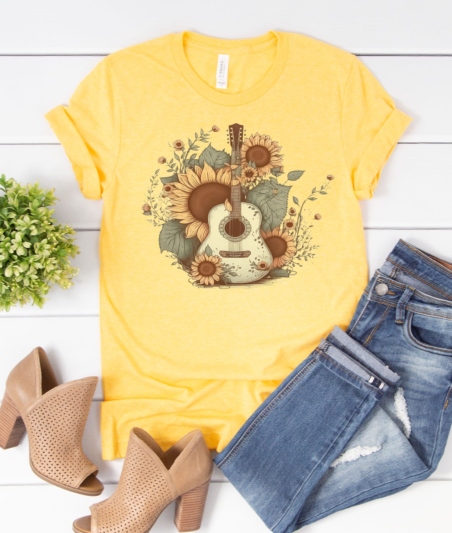 Sunflower Guitar Graphic Tee