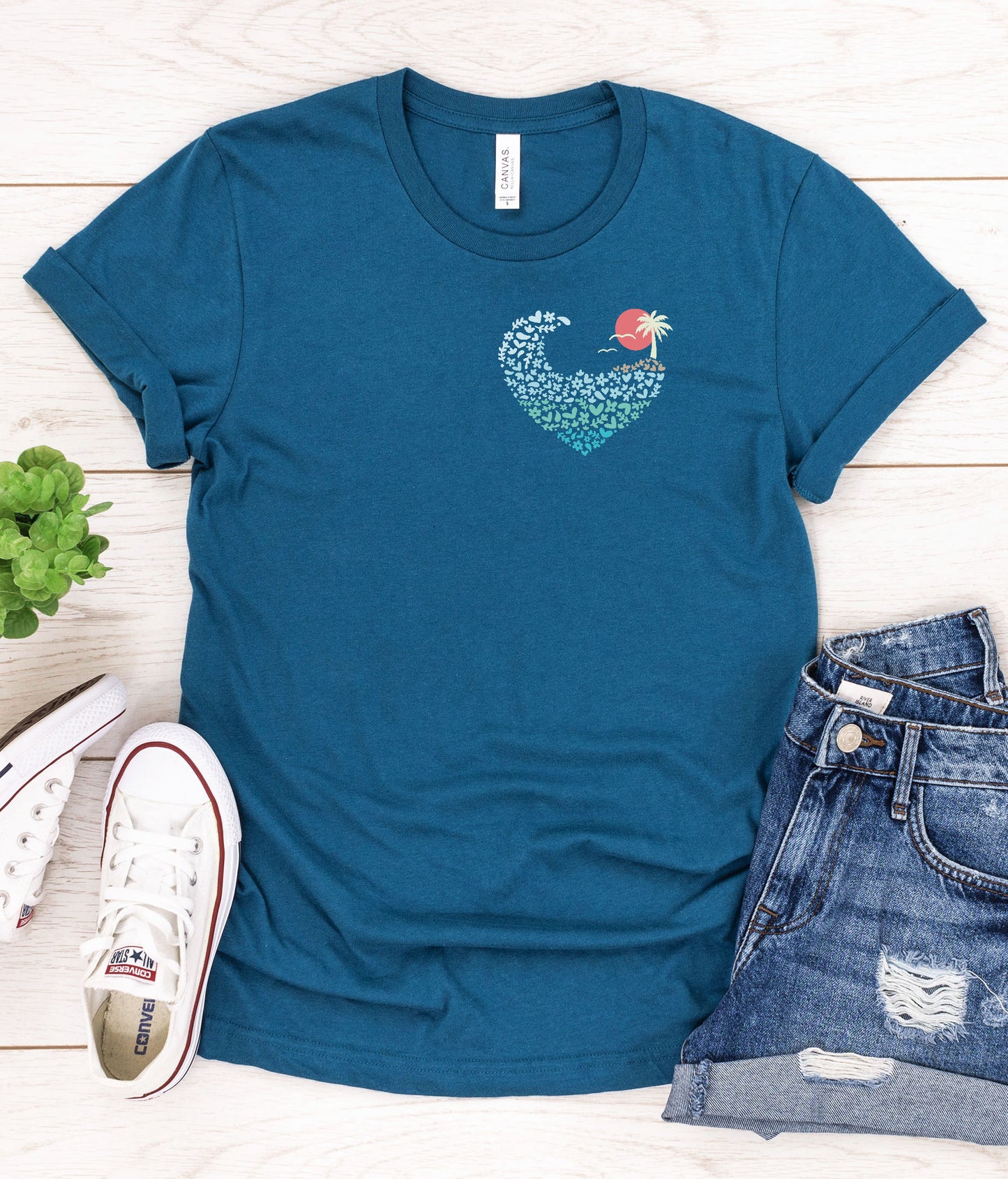 Ocean Surf Heart Graphic Tee