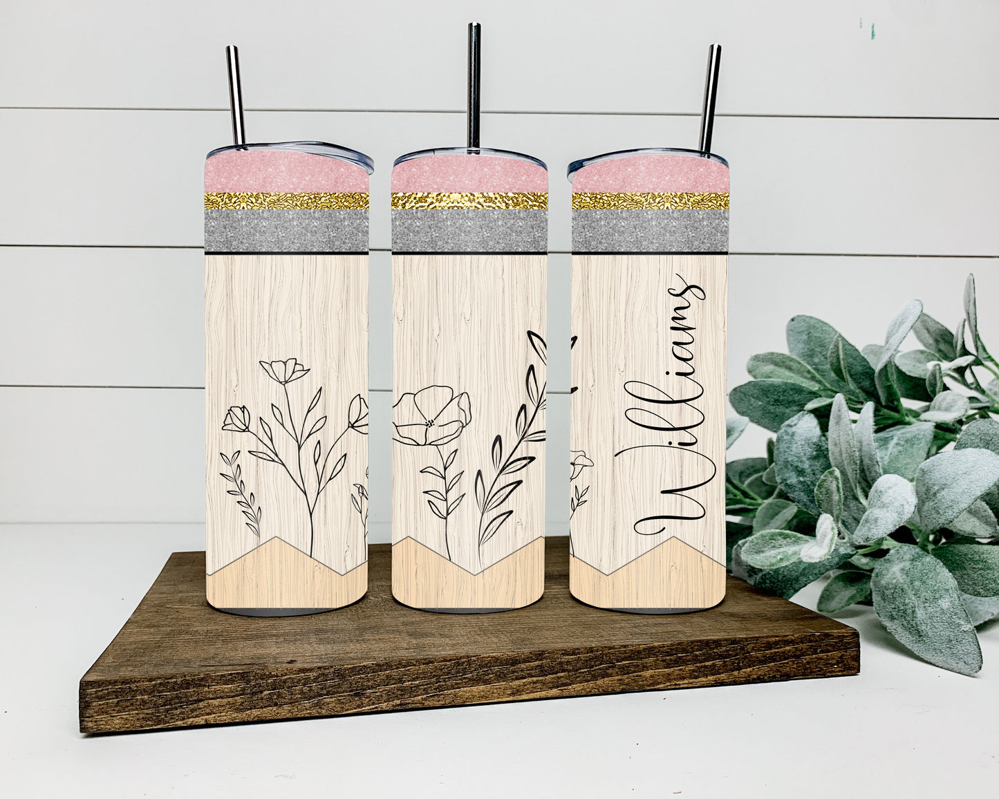 Wooden Pencil Tumbler
