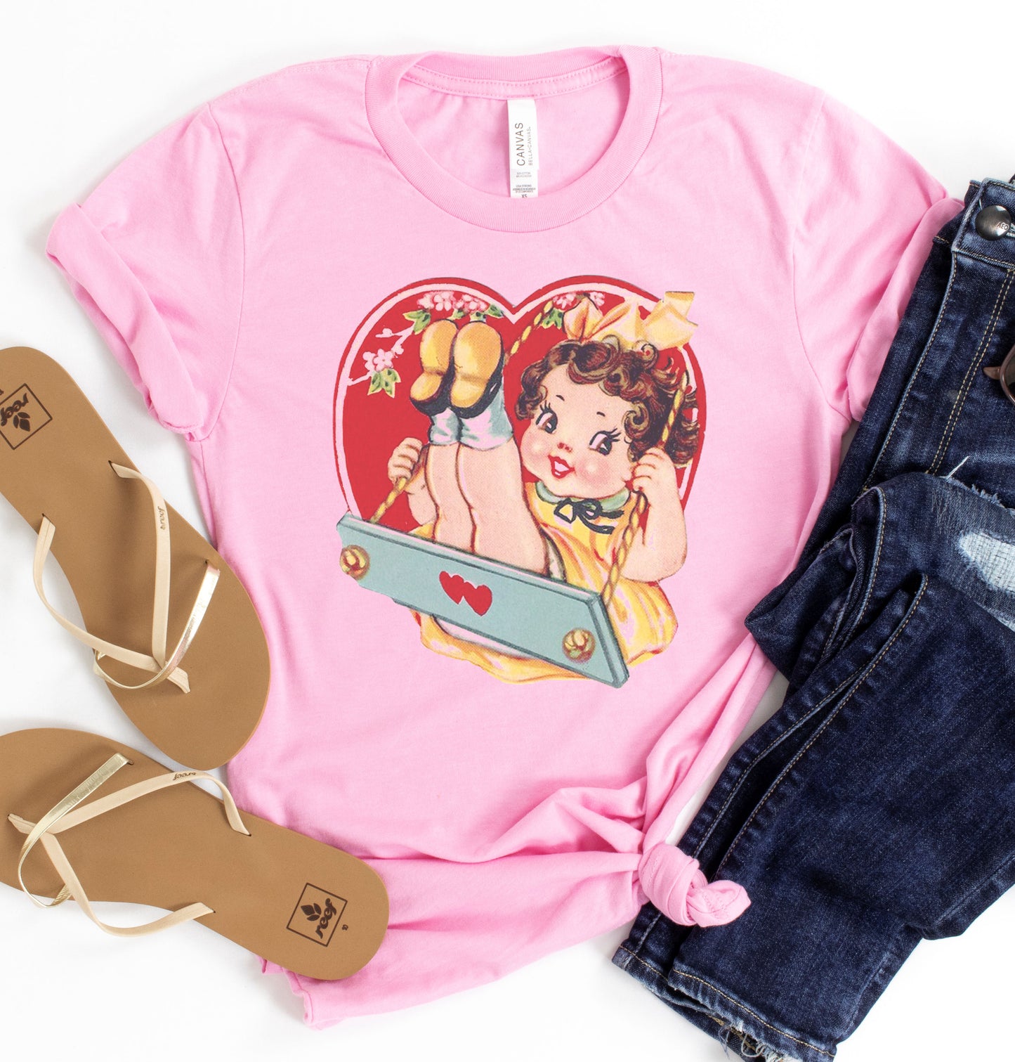 Swinging Vintage Valentine Raglan