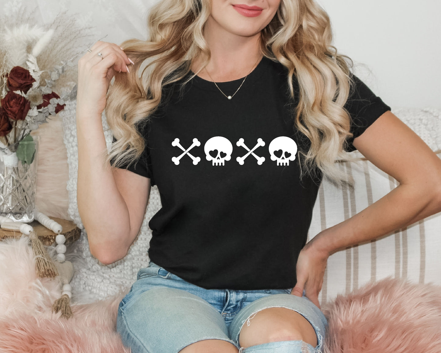 XOXO Skulls Graphic Tee