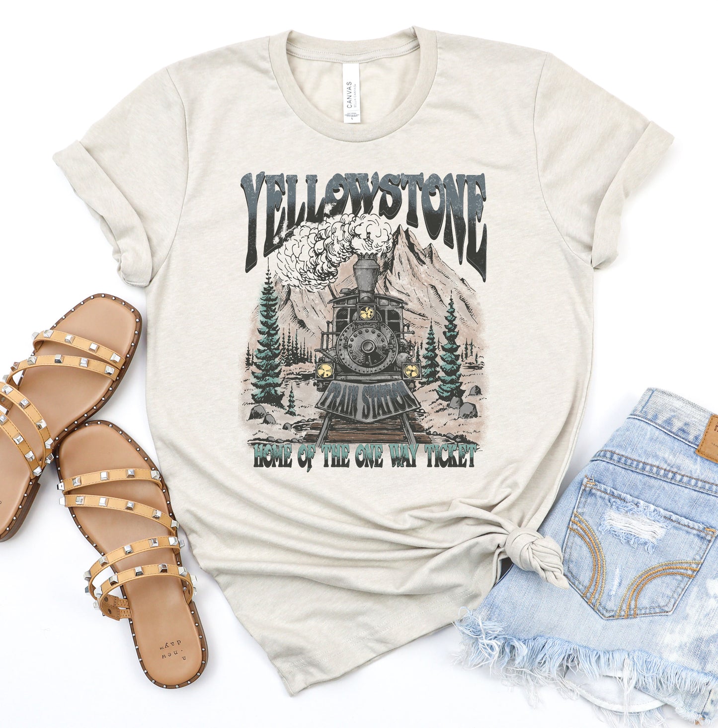 Yellowstone Train Graphic Tee
