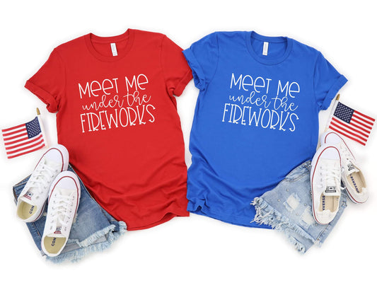 Meet Me Under the Fireworks Graphic Tee