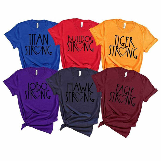 Mascot Personalized School Strong Graphic Tee