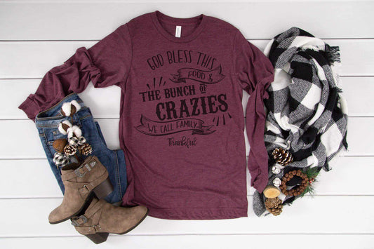 God Bless Bunch of Crazies Thanksgiving Graphic Tee