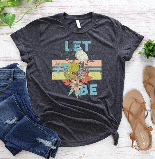 Let It Be Floral Graphic Tee