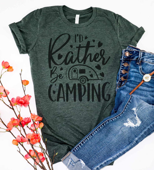 I'd Rather Be Camping Graphic Tee