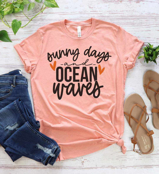 Sunny Days and Ocean Waves Graphic Tee