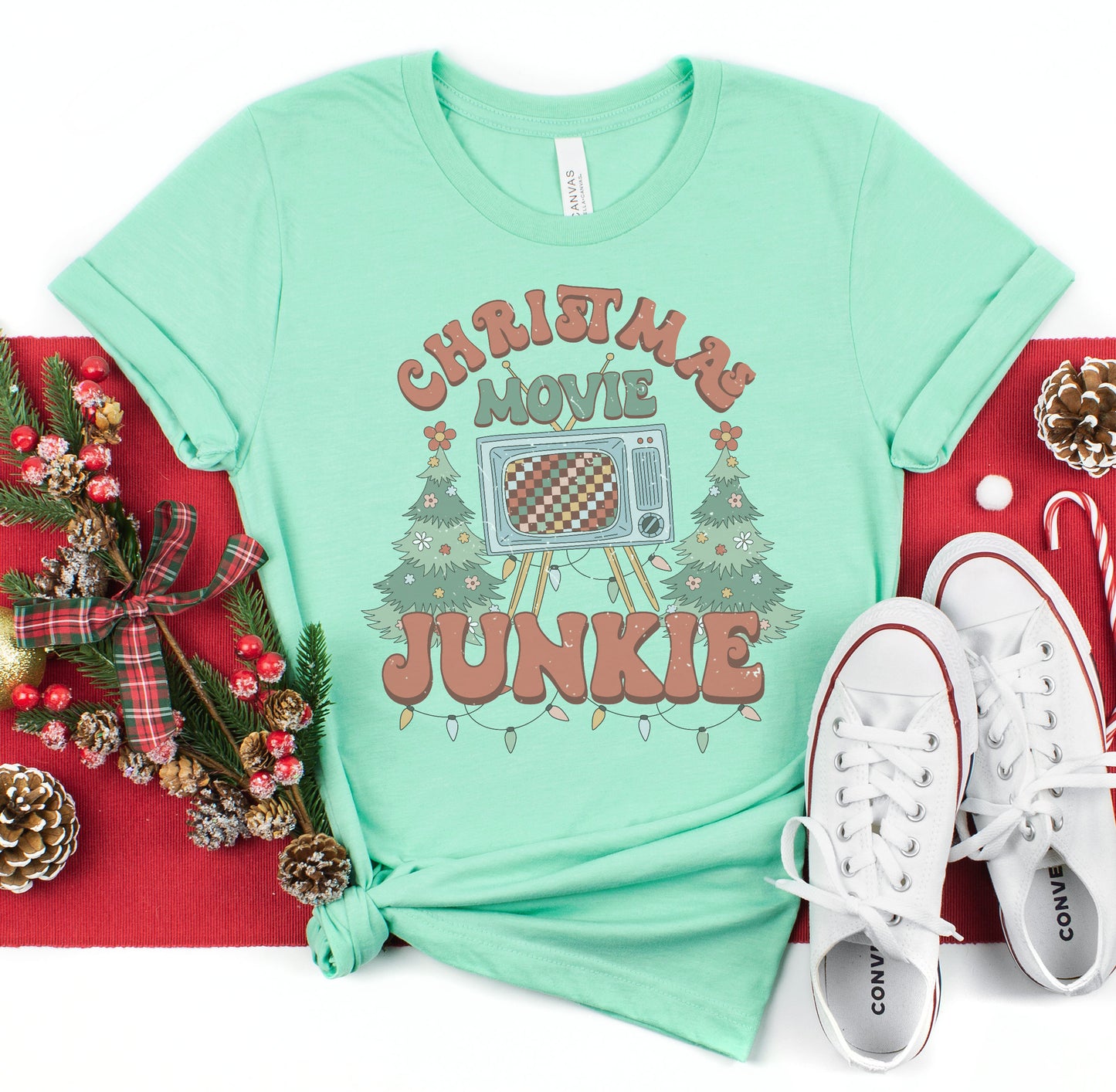 Christmas Movie Junkie Graphic Tee