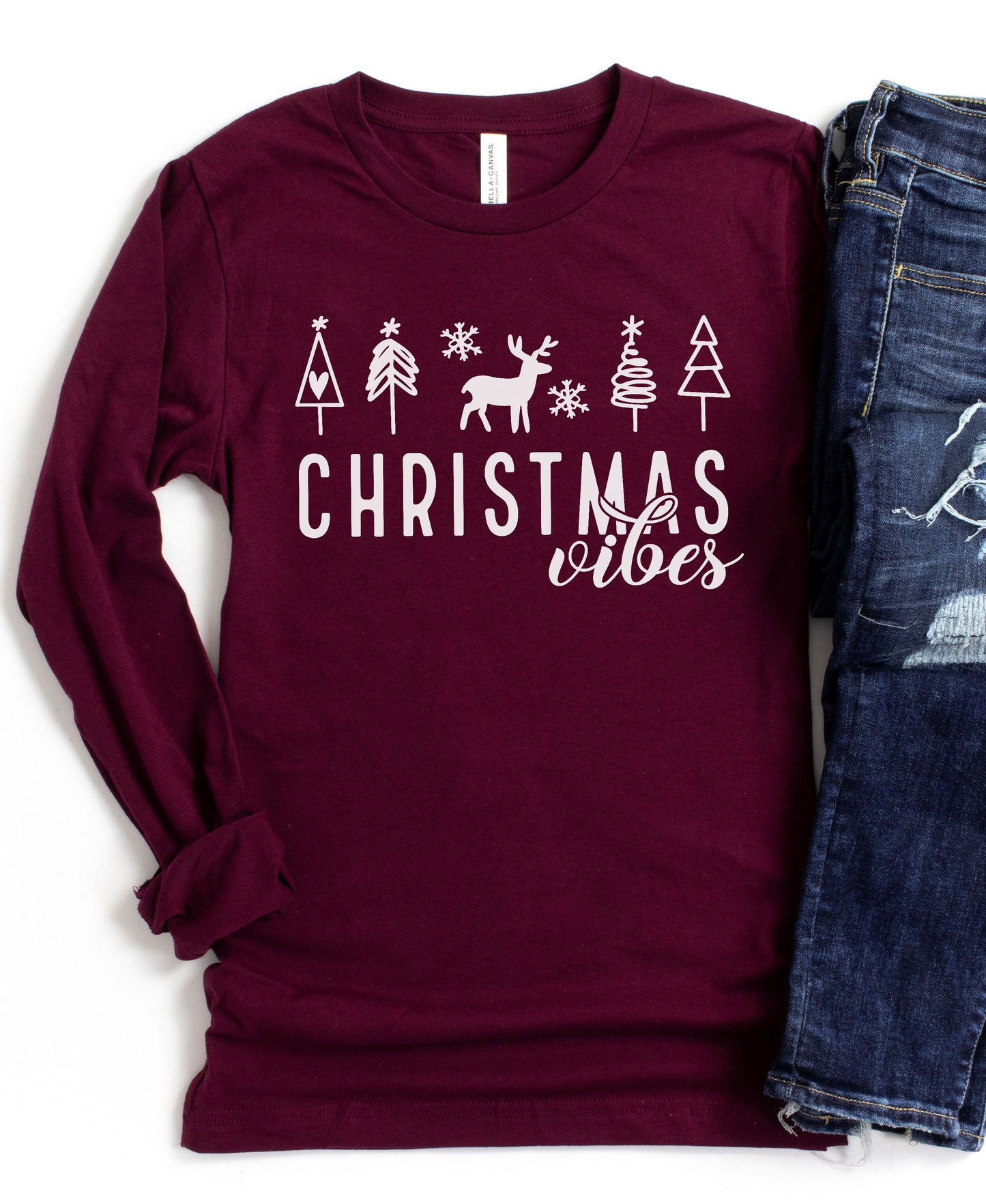 Christmas Vibes Trees Graphic Tee