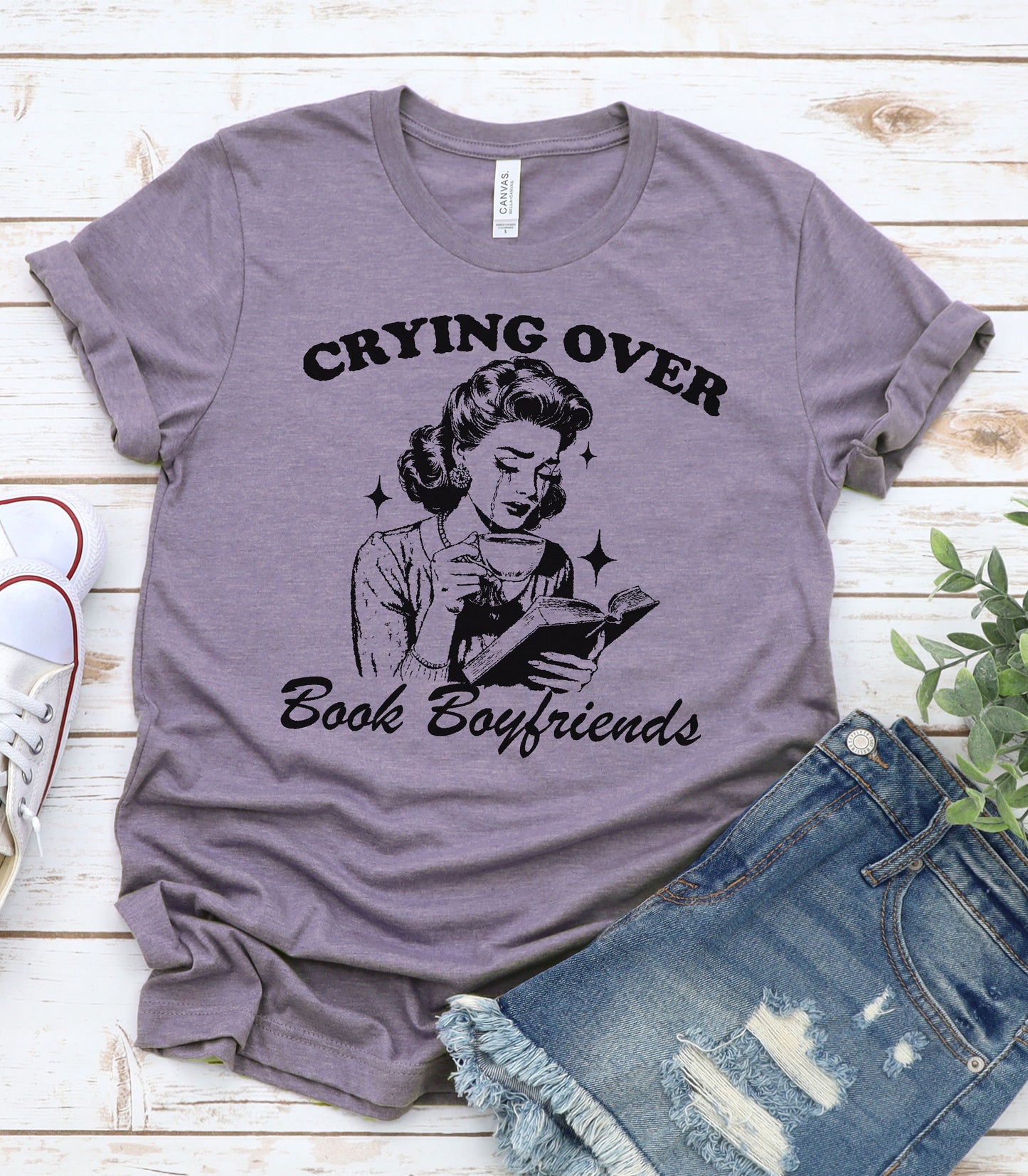 Crying Over Book Boyfriends Graphic Tee