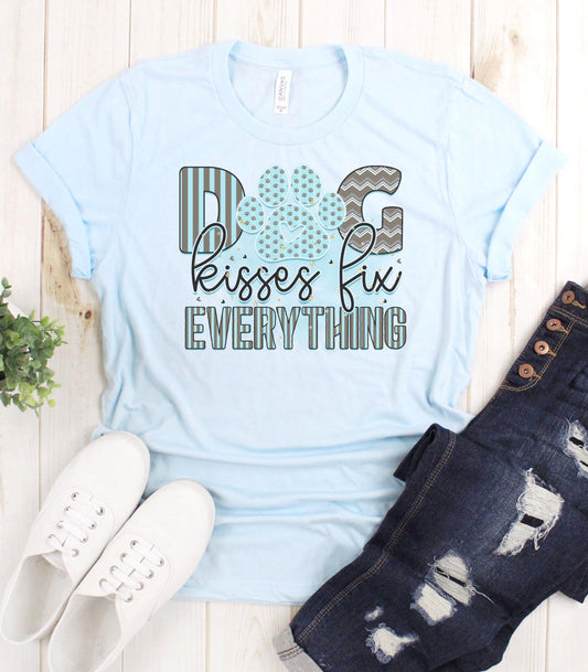 Dog Kisses Fix Everything Graphic Tee